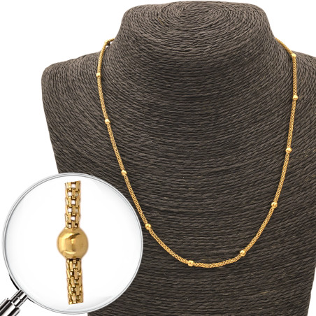 DORADO VIBORA C/ BOLITAS 1.9 (2MM) - 50 CM CADENA