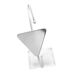 BLANCO TRIANGULO SE PUEDE GRABAR EXTREMOS BOLITA ESCLAVA PULSERA