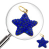 DORADO AZUL ESTRELLA PURO DESTELLO 13MM C/ ARGOLLITA DIJE
