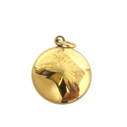 DORADO CRISTAL CIRCULO PURO DESTELLO 13MM C/ ARGOLLITA DIJE