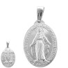 BLANCO MEDIANA 17*23MM VIRGEN MEDALLA MILAGROSA C/ RELIEVE OVALADA AMBAS CARAS DIJE