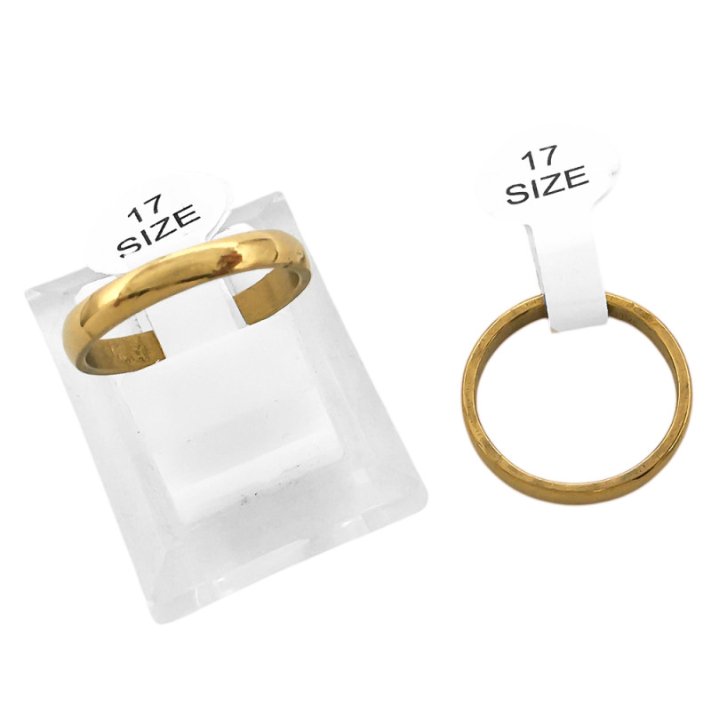 DORADO ALIANZA 3MM ACERO ANILLO
