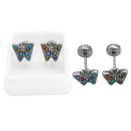 ABRIDOR MARIPOSA C/ STRASS DE COLORES ARO