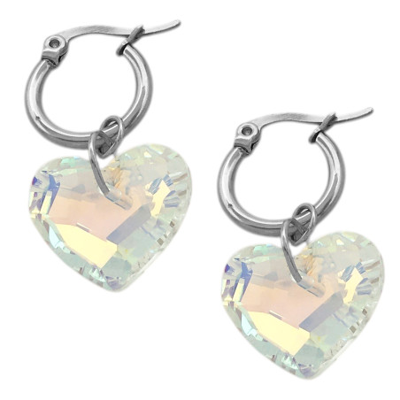 CORAZON GRANDE CRISTAL AB 18MM EN ARGOLLA 15MM ARO