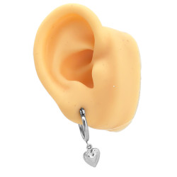 CORAZON INFLADO LISO CONTORNO DIBUJOS EN ARGOLLA 15MM ARO