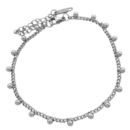 GROUMET FINA C/ BOLITAS MEDIANAS 19+5CM PULSERA / TOBILLERA