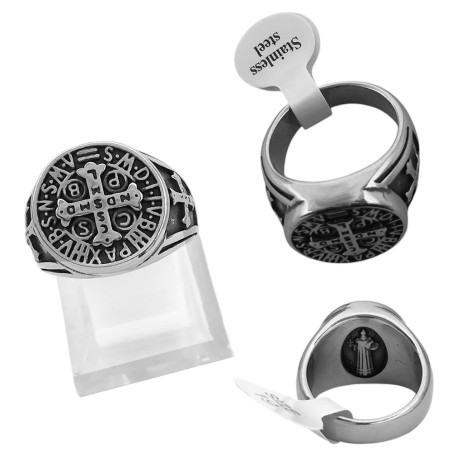 MACIZO SAN BENITO C/ DOBLE IMAGEN ANILLO