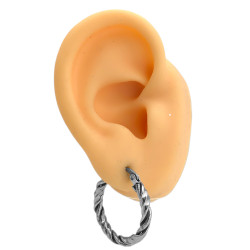 20MM ENROSCADA GRUESA LISA Y FINA CON TEXTURA ARGOLLA ARO