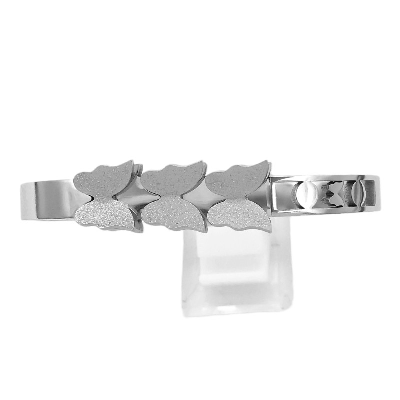 PREMIUM ESCLAVA TRES MARIPOSA PLATEADAS PULSERA