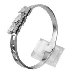 PREMIUM ESCLAVA TRES MARIPOSA PLATEADAS PULSERA