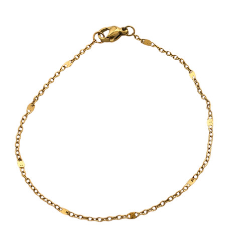 DORADO FORCE SUPER FINA C/ CHAPITAS 19CM PULSERA