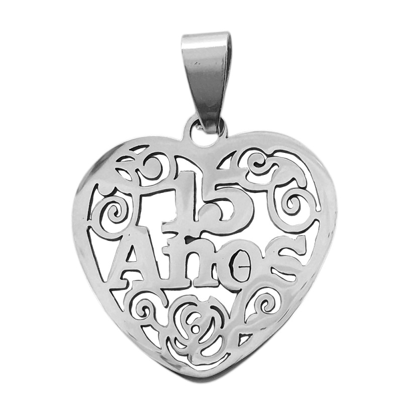 15 AÑOS EN FORMA CORAZON C/ GARABATOS DIJE