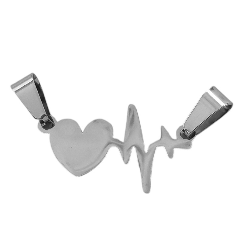 DOS DROPS CORAZON Y PULSO LISO DIJE