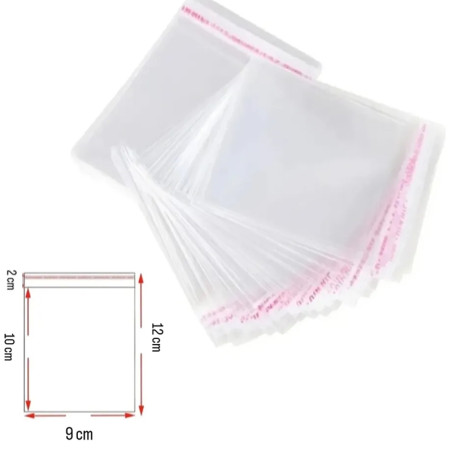 200 UNIDADES 9*12 CM BOLSITA AUTOADHESIVA