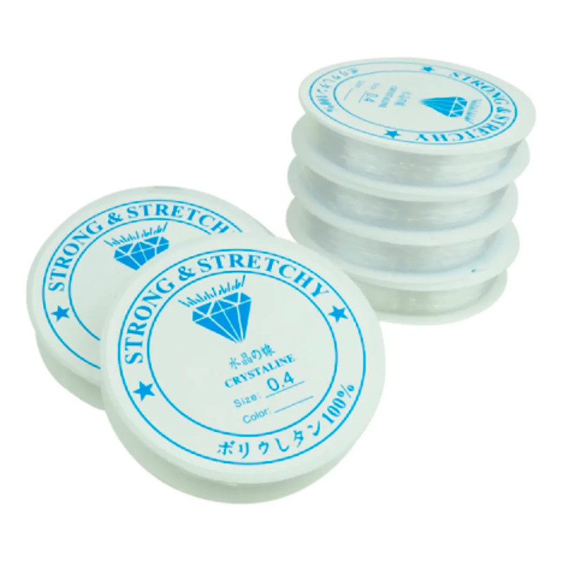 TANZA ELASTICA 0.4MM CARRETEL CHICO TRANSPARENTE FORNITURA