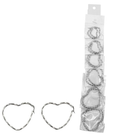 TIRA X6 CORAZON RETORCIDA LISA (35-40-50-55-60-70MM) ARGOLLA ARO