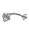 CRISTAL 10MM GRANDE PIERCING OMBLIGO 2 CORAZONES ACERO QUIRURGICO PIERCING