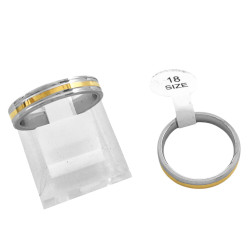 CAJA x36 UNIDADES M: 3006 ALIANZAS 4MM C/ LINEAS SURTIDAS DORADA ANILLO