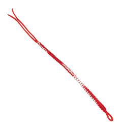 HILO ZIG ZAG BLANCO ROJO RIVER OJAL ANCHO 5MM-25CM REGULABLE PULSERA / TOBILLERA