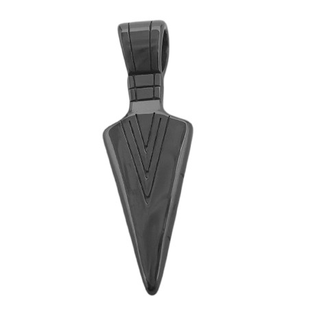 NEGRO PUNTA DE FLECHA 3D protección coraje sabiduría sagrada y fuerza DIJE