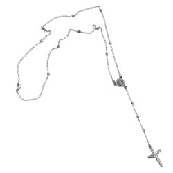 DENARIO 4MM CRUZ C/ CRISTO Y CENTRO VIRGEN UNA SOLA CARA (UNISEX)