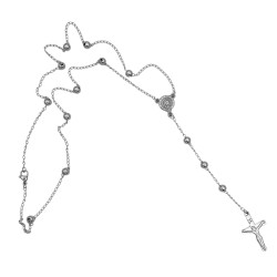 DENARIO 6MM CRUZ C/ CRISTO Y CENTRO VIRGEN UNA SOLA CARA (UNISEX)