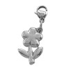 FLOR ENTERA 3D C/ MOSQUETON P/ PULSERA DIJE