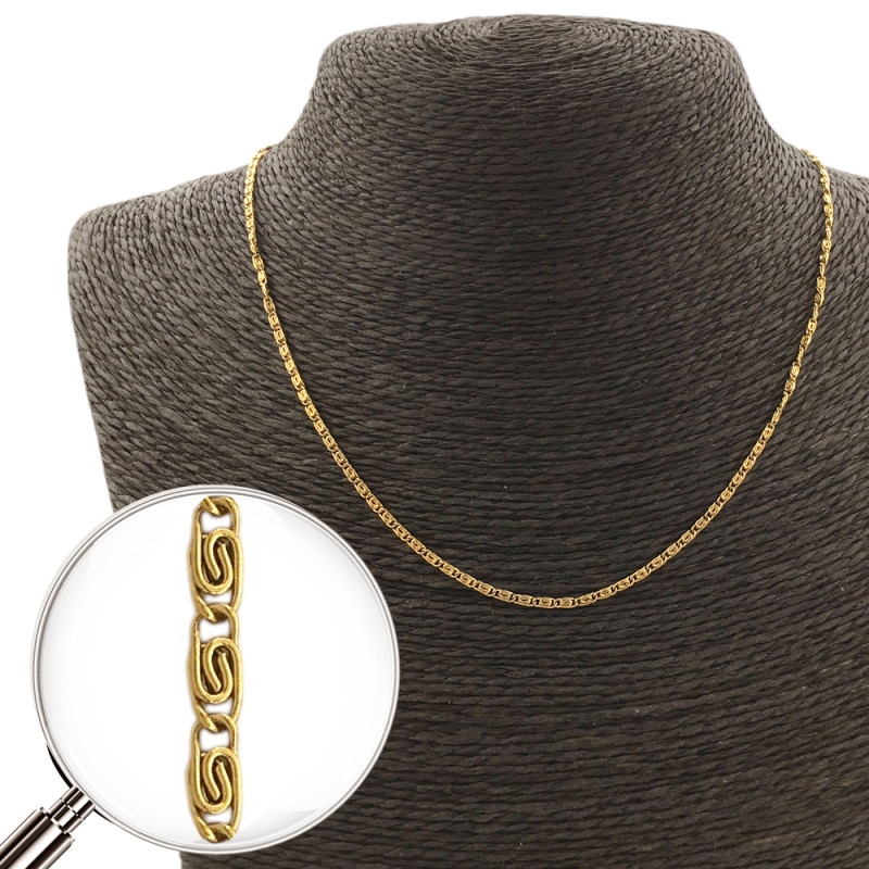 DORADO CARACOL 0.4 (CASI 2MM) - 50CM CADENA