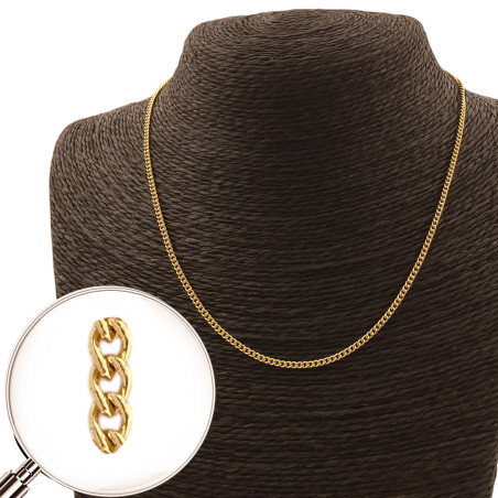 GROUMET 0.6 (2.15MM APROX.) - 55CM DORADO ACERO CADENA