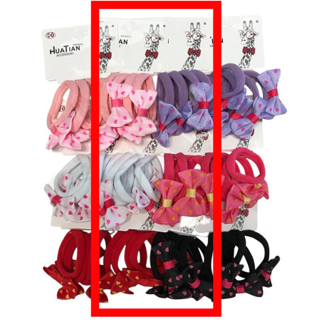 MEDIO PACK x24 UNIDADES MOÑI C/ DIBUJO CORAZONES 3CM DIAMETRO INTERIOR SIN ESTIRAR C:2104 COLITAS