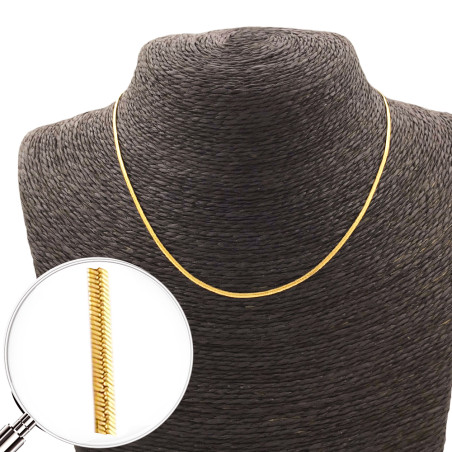 DORADO VIBORA PLANA 3.0 (1.5MM APROX) - 42CM CADENA