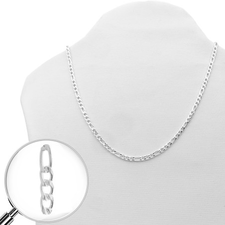 BLANCO FIGARO PLANA 1.0 (3.9MM) - 50CM CADENA