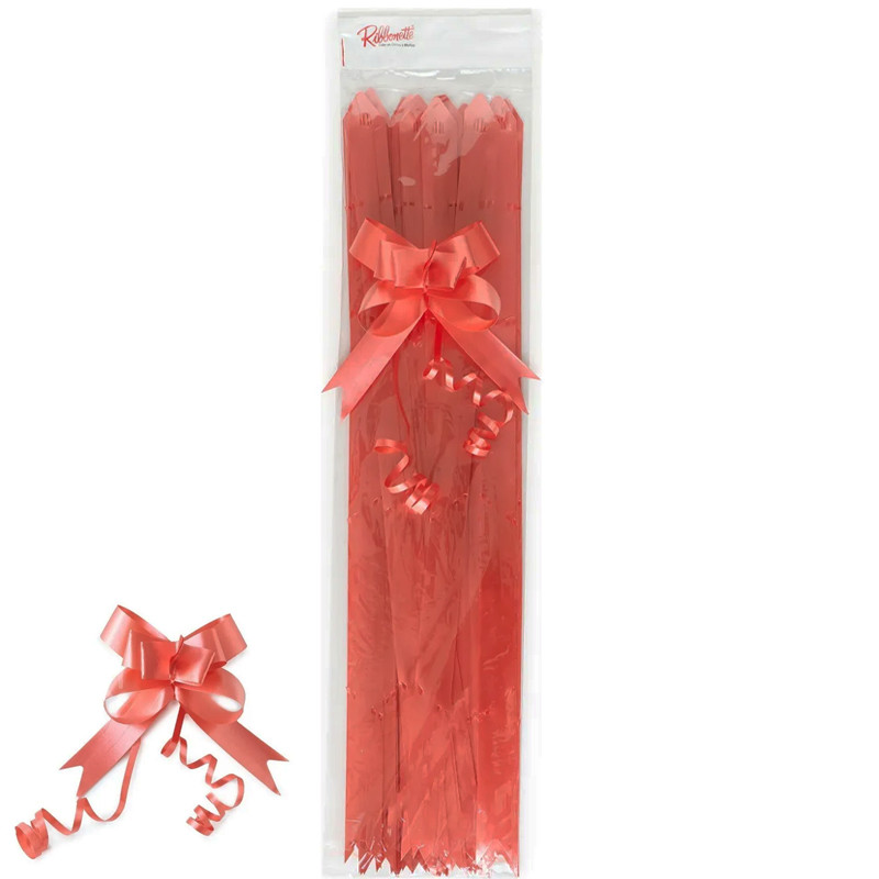 ROJO LISO PAQUETE x50 0UNIDADES 15*250MM MOÑO DE REGALO