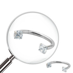 (1.2*10MM INTERNO*2.5MM DE C/U CUBIC) BULL ACERO QUIRURGICO ARO PIERCING