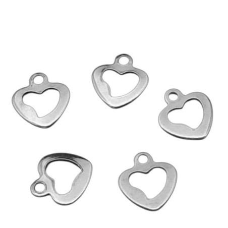 5 UNIDADES CORANZONCITOS CALADOS MINI DIJE