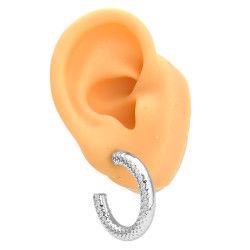 4 PARES UNO POR MODELO PLATEADO Y DORADO FINO C/ TEXTURA Y ENROSCADO ARO