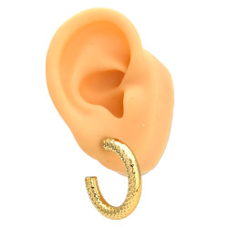 4 PARES UNO POR MODELO PLATEADO Y DORADO FINO C/ TEXTURA Y ENROSCADO ARO