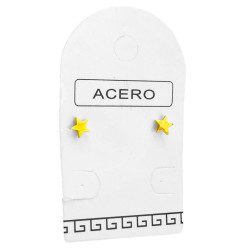 DORADO MEDIO BLISTER 6 PARES 3.5MM MINI ESTRELLA MINIATURA ARO