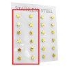 DORADO MEDIO BLISTER 6 PARES 3.5MM MINI ESTRELLA MINIATURA ARO