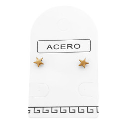 DORADO MEDIO BLISTER 6 PARES 3.5MM MINI ESTRELLA MINIATURA ARO