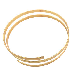 DORADO BRAZALETE LISO CINTA BOMBE ANGOSTA ABIERTO FANTASIA FINA PREMIUM