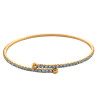 DORADO BRAZALETE A PURO STRASS ABIERTO FANTASIA FINA PREMIUM
