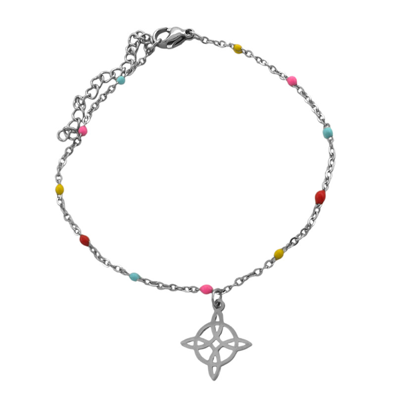 COLORES Y NUDO DE BRUJA CALADO 19+5CM PULSERA