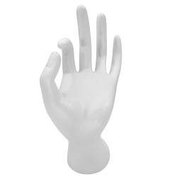 MANO BLANCA EXHIBIDOR DE ANILLOS