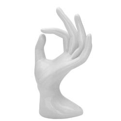 MANO BLANCA EXHIBIDOR DE ANILLOS