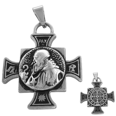 GRANDE SAN BENITO EN CRUZ EQUILIBRIO C/ RELIEVE MACIZO DIJE