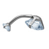 CRISTAL 10MM GRANDE PIERCING OMBLIGO 2 CIRCULOS ACERO QUIRURGICO PIERCING