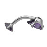 VIOLETA GOTA Y CIRCULO CUBIC OMBLIGO ACERO QUIRURGICO PIERCING