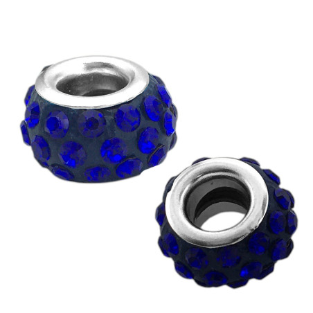 UNIDAD (1) CHARM BRILLOS AZUL TIPO DONA PASANTE DIJE