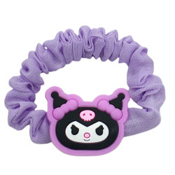 PACK X6 C:02 (ROSA) UNIDADES INFANTIL SCRUNCHIES ELASTICAS KUROMI COLITAS